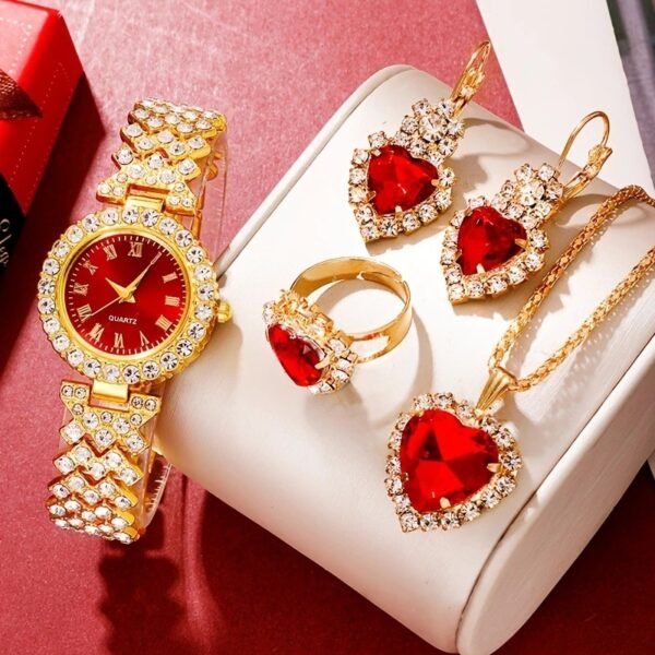 Red Stone Watch Set