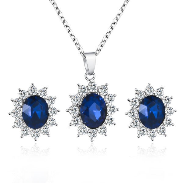 Blue stone jewelry set