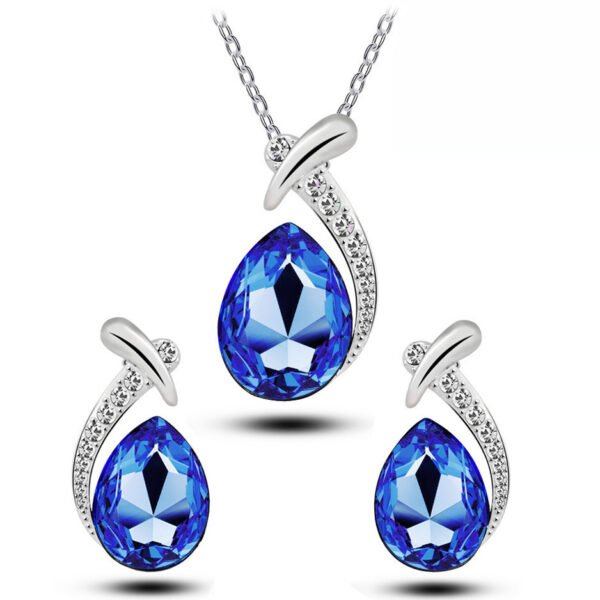 Blue stone jewelry set