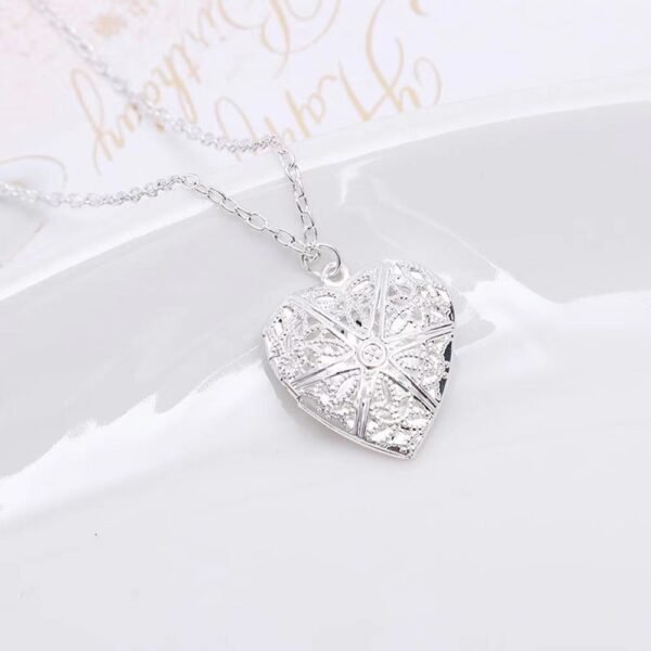 Silver heart locket