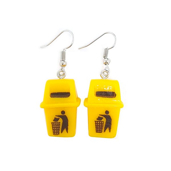 Trash Can earrings