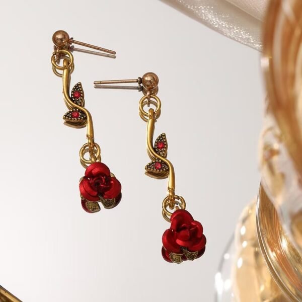 Red Rose earrings