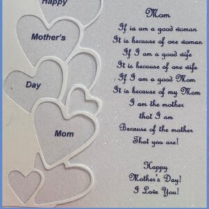 This beautiful handmade Mother’s Day Card is made with much love and care just as your Mother deserves.