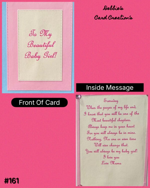 BABY GIRL FROM MOMMY GREETING CARD