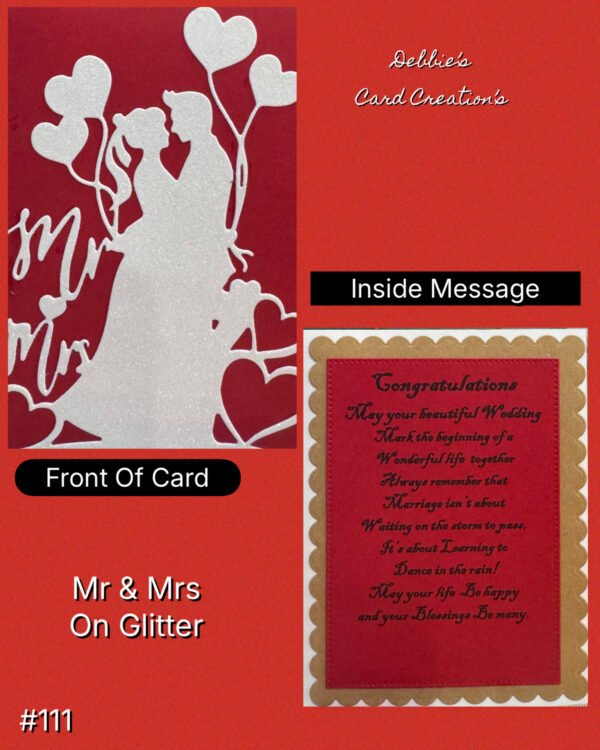 WEDDING CONGRATULATIONS GREETING CARD