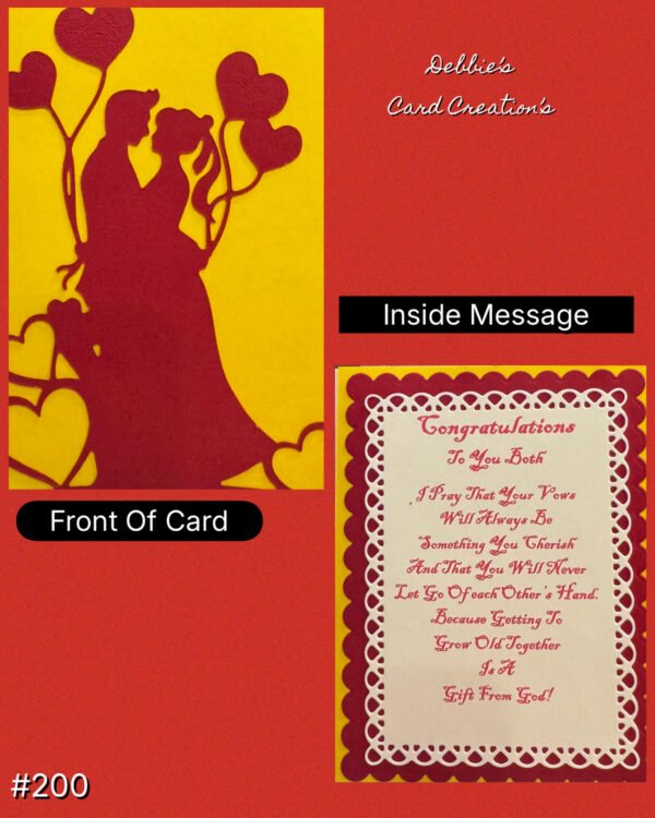 WEDDING CONGRATULATIONS GREETING CARD