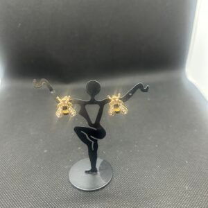 Yellow and Black Bee earrings