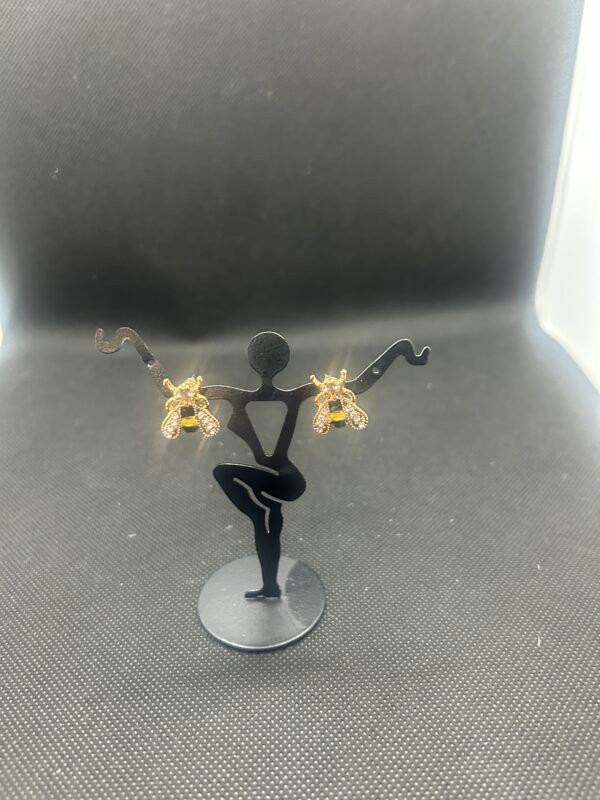 Yellow and Black Bee earrings