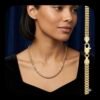 22 in 18k GOLD PLATED STERLING SILVER BOX CHAIN NECKLAQCE