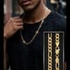 18 in GOLD PLATED 9.25 STERLING SILVER FIGARO NECKLACE