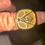 SIZE 10 GOLD PLATED MASONIC RING