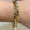 8 INCH 18K GOLD PLATED STERLING SILVER BRACELET