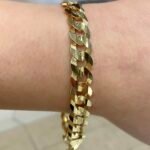 8 INCH 18K GOLD PLATED STERLING SILVER BRACELET