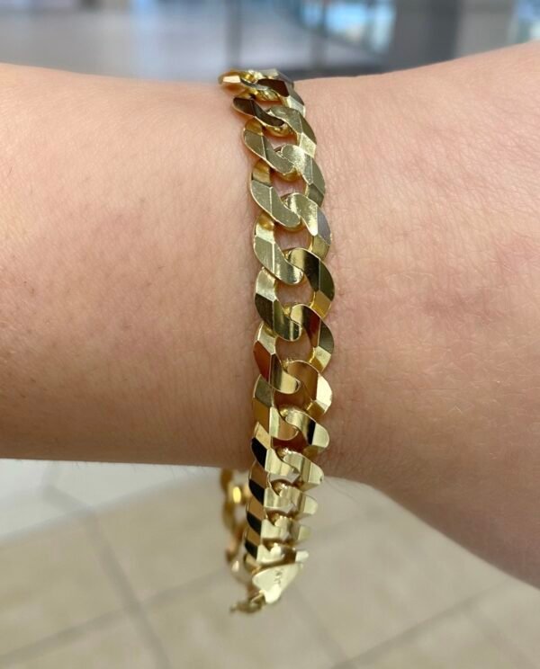 8 INCH 18K GOLD PLATED STERLING SILVER BRACELET
