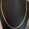 24 INCH GOLD PLATED WITH A TEXTURED ROPE STYLE CHAIN DESIGN