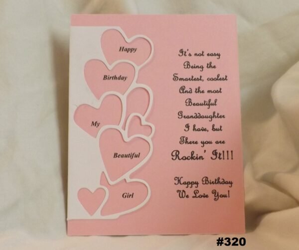 POST CARD STYLE BIRTHDAY TO GRANDDAUGHTER