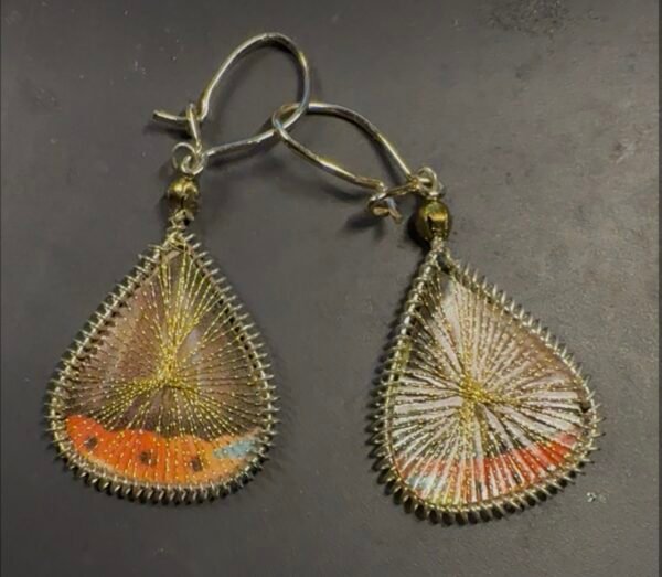 COLORFUL PERUVIAN THREAD TEARDROP EARRINGS